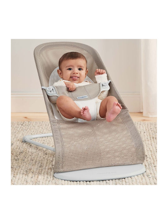 BabyBjorn Manual Baby Relax Balance Soft Mesh Grey/Beige for Child up to 13kg