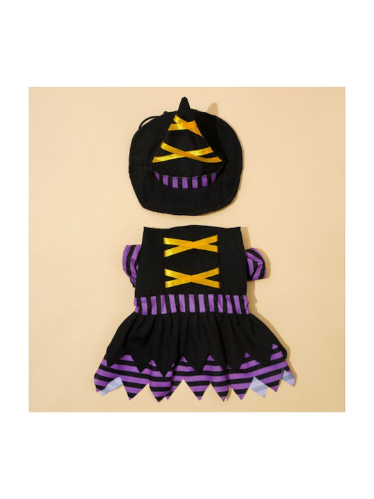 Kleine Hexe Halloween Ganzkörperbekleidung für Hunde 28x31x44cm