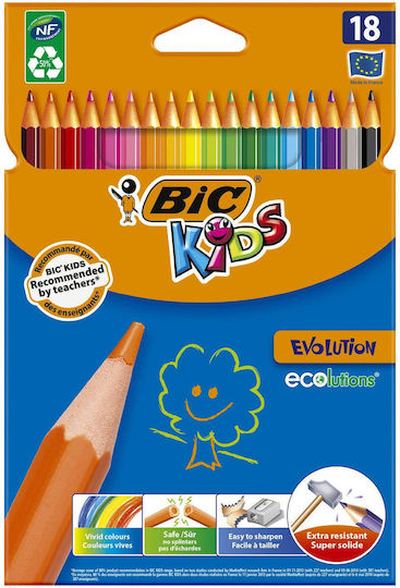 BIC Комплект цветни моливи 18бр Пакет от 1 опаковки