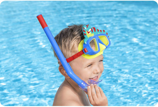 Bestway Mască De Scufundare Din Silicon Cu Snorkel Pentru Copii Albastru/ Galben