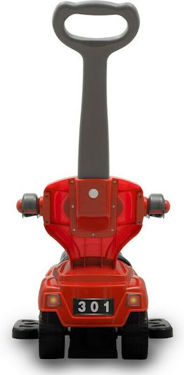 BabyMix Mega Car Autos Weiterfahren mit Elterngriff für 12+ Monate Rote