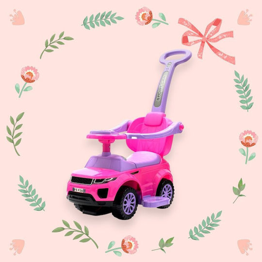 BabyMix Mașină Sport Ride On Cu Mâner Pentru 12+ Luni Roz