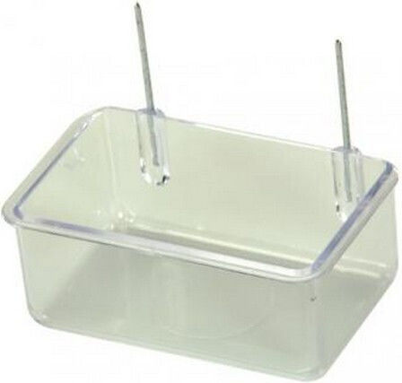 2 GR Bird Feeder Transparent Hanging for Medium and Large Parrots