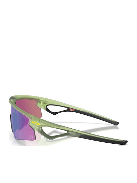 Oakley Sun Male Sunglasses with Green Horn-Rimmed Frame and Green Lens
