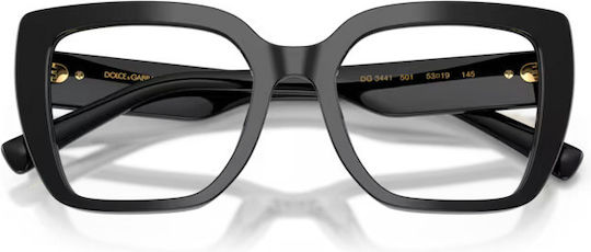 Dolce & Gabbana 3441 501 Brillengestelle mit Rezept Schwarz
