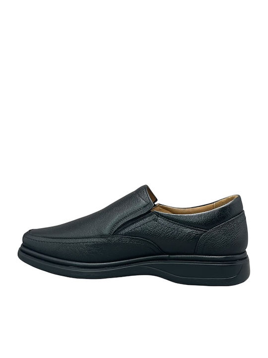 Leather Men's Casual Anatomic Black Shoes
