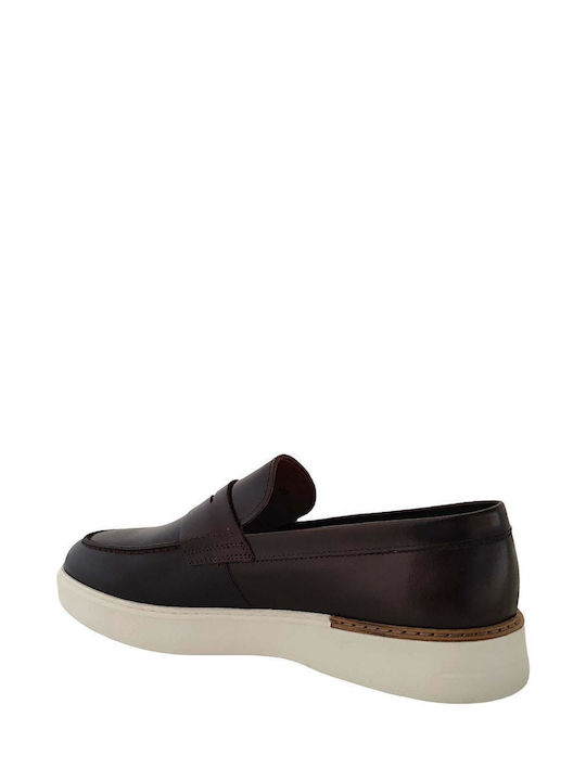 Δερμάτινα Ανδρικά Loafers σε Καφέ Χρώμα
