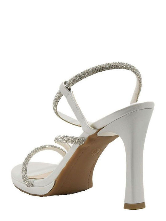 Leather Sandals with Strass Perla