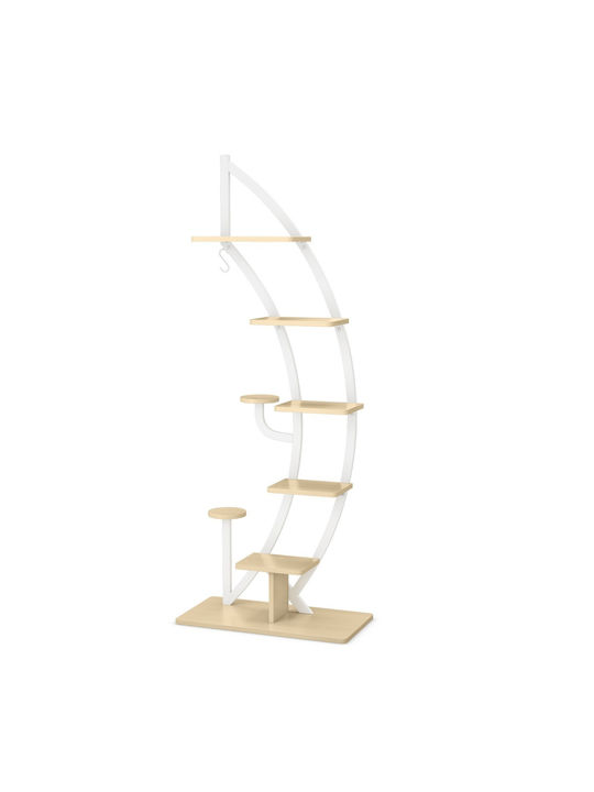Raft De Perete Stilul Scării Pliant Roz 60x30x155cm