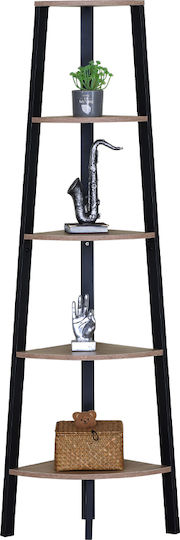 Corner Bookcase Black 53.4x37.8x160.3 cm 07339019 Corner Bookcase Black 53.4x37.8x160.3 cm 07339019