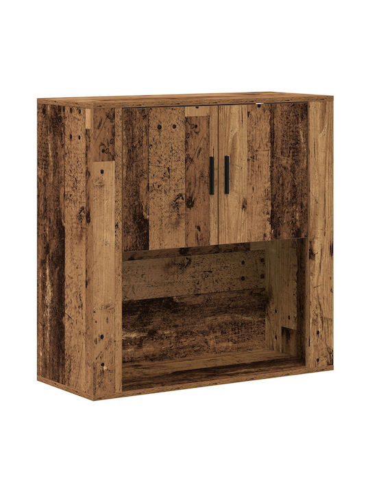 Wall Living Room Cabinet Made of Reclaimed Solid Wood 80x33x80cm
