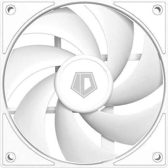 ID-Cooling AF-125 Ventilator Pentru Carcasă 120mm (2000rpm / 78.25cfm) Fără Iluminare LED și Conexiune 4-Pin PWM 3 Bucăți Albe