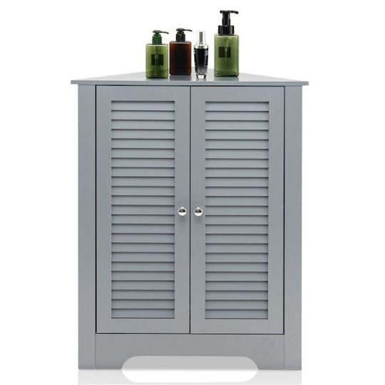 Costway Ντουλάπι Μπάνιου 81.5x63x32cm Γκρι