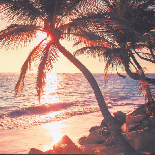 Mikrofaser-Strandtuch 75x150cm Sonnenuntergang 100% Polyester