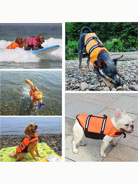 Animal Dog Life Jacket Waterproof Orange 30cm