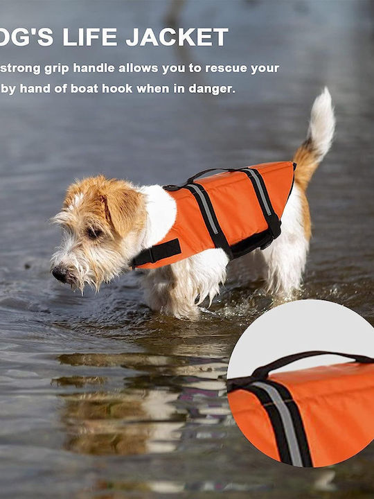Animal Orange Dog Life Jacket Waterproof 35cm