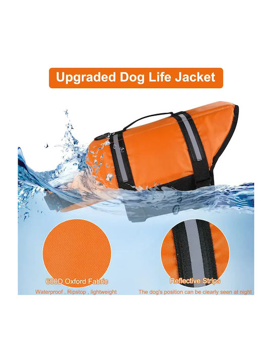 Animal Dog Life Jacket Waterproof Orange 25cm