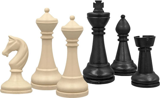 ToyMarkt Kunststoff Spielfiguren für Schach Schwarz / Beige 1Stück