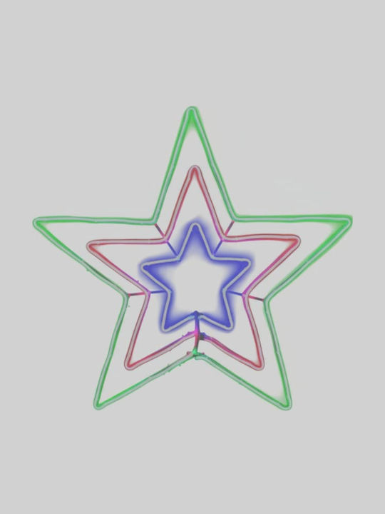 Redled Plastic Illuminated Christmas Decorative Pendant Star 55x55cm Green