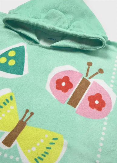 Mayoral Kinder Strandponcho Für Mädchen Türkis