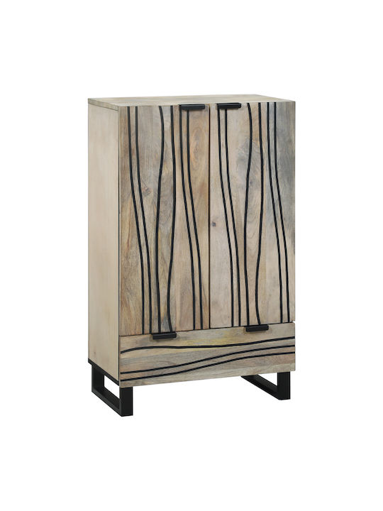 Cabinet Floor Wardrobes White and Black 60x33.5x100cm