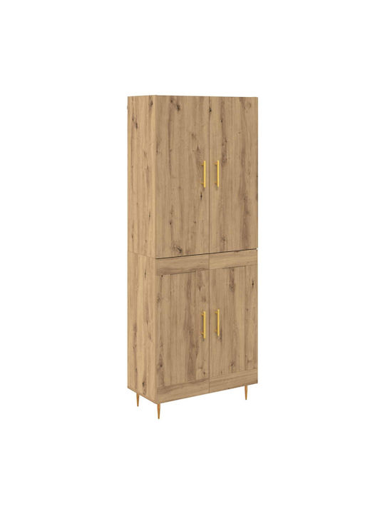 Βιβλιοθήκη Artisan Oak 69.5x34x180εκ.