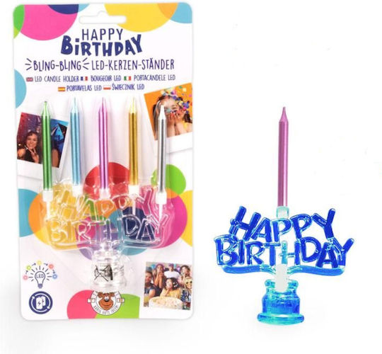 Κηροπήγιο Led Ηappy Birthday 5 Μεταλλικά Κεριά Trend 961969