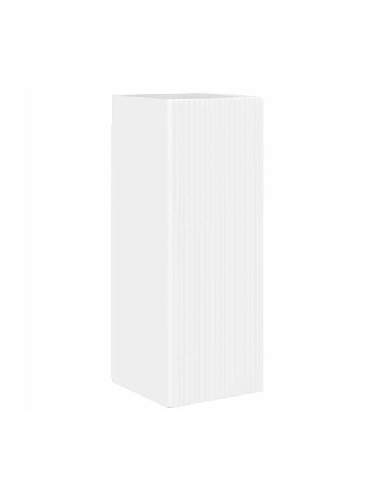 Wall Living Room Cabinet made of Particle Board Bright White 30x31x80cm