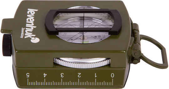 Levenhuk Army Ac10 Compass Navigation Orientation Liquid-filled Sight Slot Scale Maps Bubble Level Two Scales Centimeter Scale Inch Scale Brown