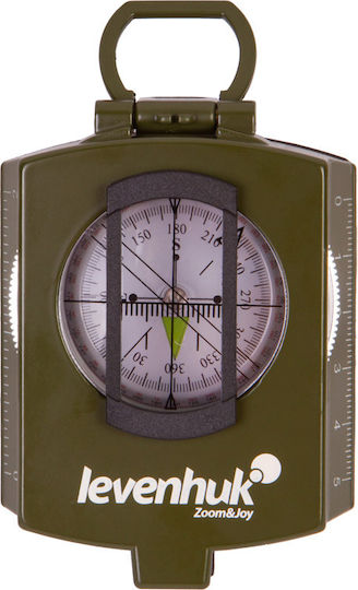 Levenhuk Army Ac10 Compass Navigation Orientation Liquid-filled Sight Slot Scale Maps Bubble Level Two Scales Centimeter Scale Inch Scale Brown