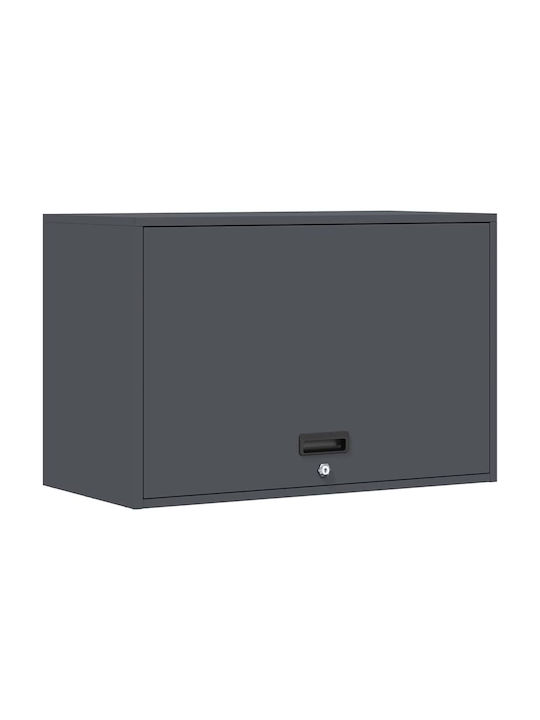Wand Wohnzimmer Vitrine aus Metallisch Anthrazit 80x40x53cm