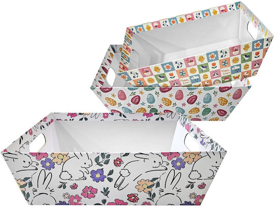 Osterkorb Aus Pappe 33x24x9cm Bunnys 932323
