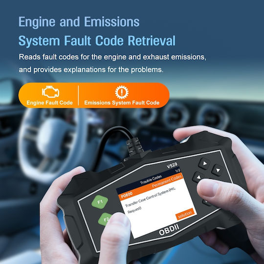 Instrument de diagnostic auto cu ecran OBD 2 cu cablu