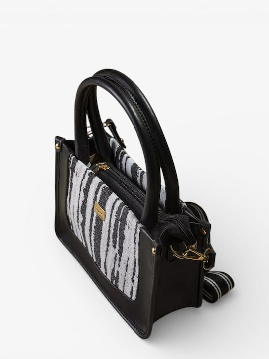 Stoff Damen Handtasche Silber