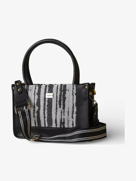 Stoff Damen Handtasche Silber