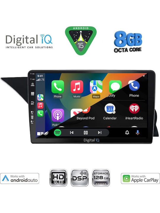 Digital IQ Car Audio System for Mercedes-Benz GLK 2013-2017 Bluetooth USB WiFi GPS Apple CarPlay Android Auto with 9" Touch Screen