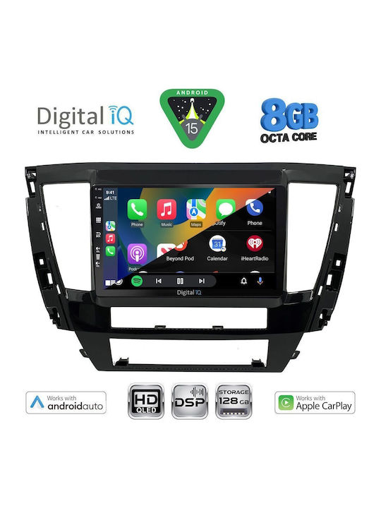Digital IQ Car Audio System for Mitsubishi Pajero 2013 with Touch Screen 9" Digital IQ BXF 7447S_CPAA Bluetooth USB Wi-Fi GPS Apple CarPlay Android Auto