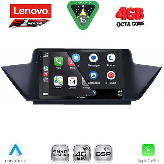 Lenovo Car Audio System for BMW X1 2009-2015 (Bluetooth/USB/WiFi/GPS/Apple CarPlay/Android Auto) with 10" Touch Screen