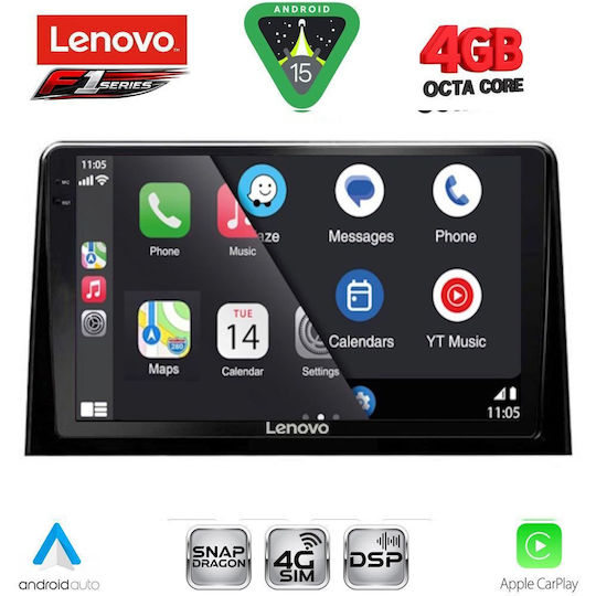 Lenovo Car Audio System for Peugeot Partner Opel Combo Fiat Doblo Toyota Proace Citroen Berlingo 2018+ (Bluetooth/USB/WiFi/GPS/Apple CarPlay/Android Auto) with 10" Touch Screen