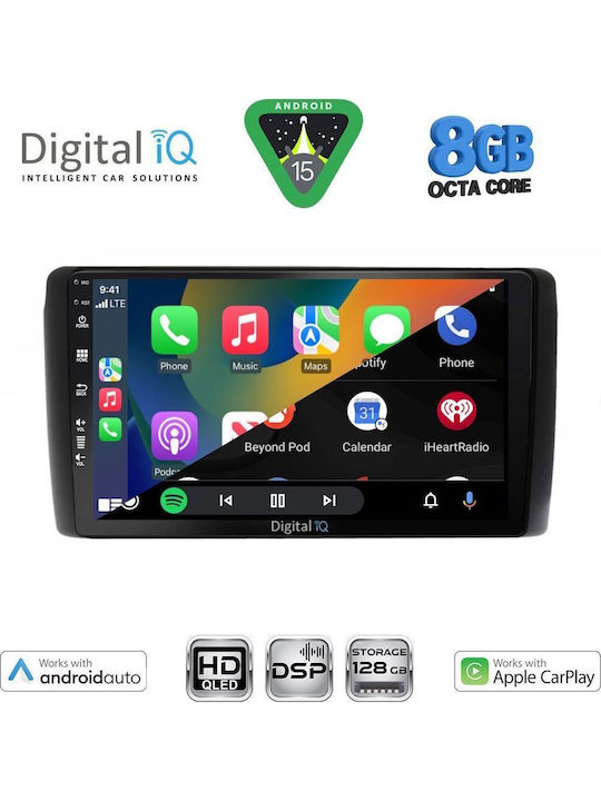 Digital IQ Car Audio System for Nissan Leaf 2009-2017 Bluetooth USB WiFi GPS Apple CarPlay Android Auto with 9" Touch Screen