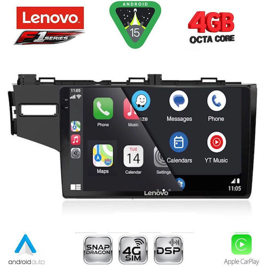 Lenovo Car Audio System for Honda Jazz 2013-2019 Bluetooth USB WiFi GPS Apple CarPlay Android Auto with 10" Touch Screen