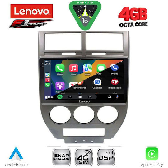 Lenovo Ηχοσύστημα Αυτοκινήτου για Jeep Compass / Patriot 2007-2016 (Bluetooth/USB/WiFi/GPS/Apple-Carplay/Android-Auto) με Οθόνη Αφής 10"