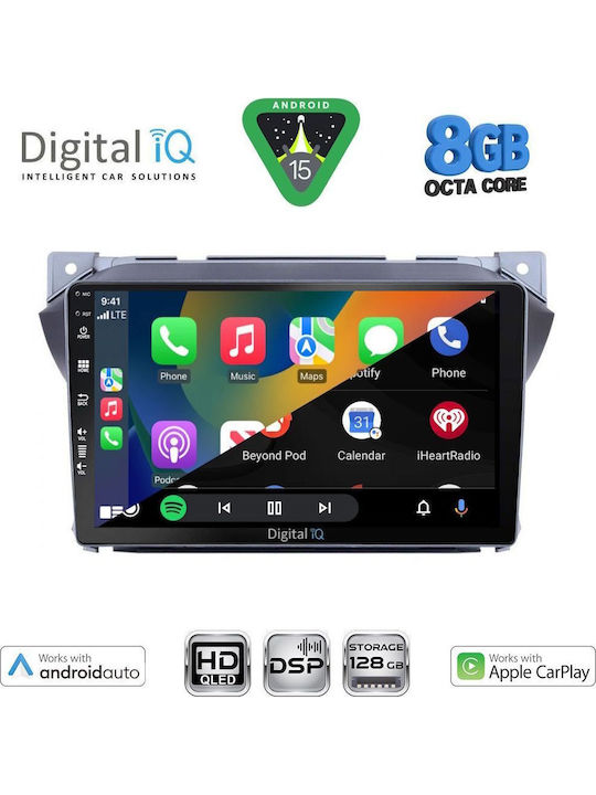 Digital IQ Car Audio System for Suzuki Alto Nissan Pixo 2009-2014 Bluetooth USB WiFi GPS Apple CarPlay Android Auto with 9" Touch Screen