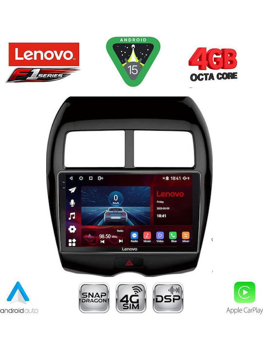 Lenovo Car Audio System for Peugeot 4008 Mitsubishi Asx 2009 Bluetooth USB WiFi GPS Apple CarPlay Android Auto with 10" Touch Screen