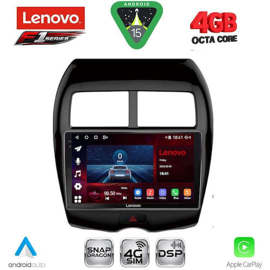 Lenovo Car Audio System for Peugeot 4008 Mitsubishi Asx 2009 Bluetooth USB WiFi GPS Apple CarPlay Android Auto with 10" Touch Screen