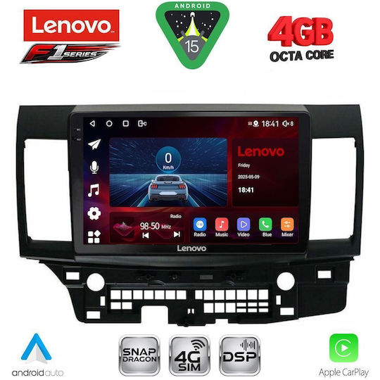 Lenovo Car Audio System for Mitsubishi Lancer 2008-2017 Bluetooth USB WiFi GPS Apple CarPlay Android Auto with 10" Touch Screen