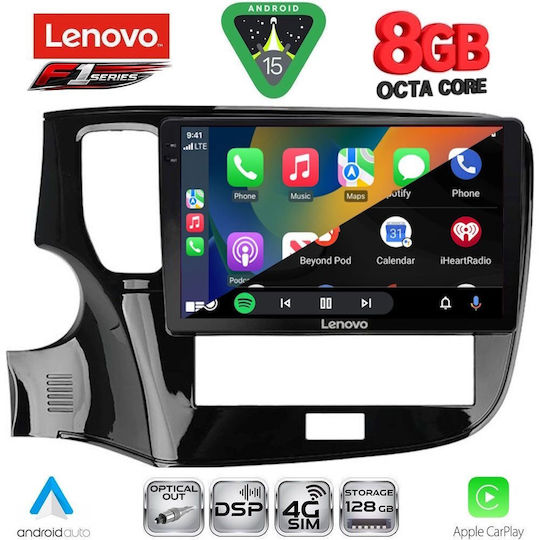 Lenovo Car Audio System for Mitsubishi Outlander 2020-2022 Bluetooth USB WiFi GPS Apple CarPlay Android Auto with 10" Touch Screen