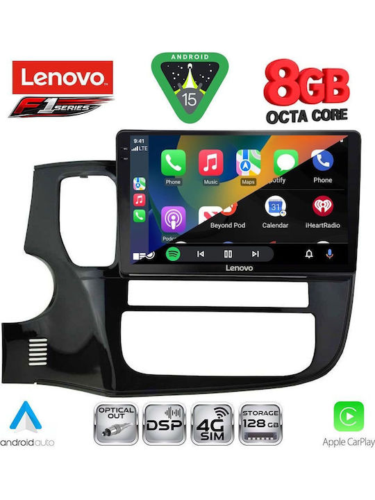 Lenovo Car Audio System for Mitsubishi Outlander 2013-2020 Bluetooth USB WiFi GPS Apple CarPlay Android Auto with 10" Touch Screen