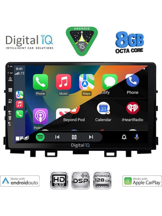 Digital IQ Car Audio System for Kia Rio Stonic 2018-2023 Bluetooth USB Wi-Fi GPS Apple CarPlay Android Auto with 9-Inch Touch Screen DIGITAL IQ BXF 7316 CPAA