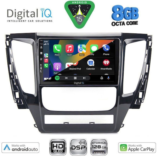 Digital IQ Car Audio System for Mitsubishi Pajero 2013-2020 Bluetooth USB WiFi GPS Apple CarPlay Android Auto with 9" Touch Screen